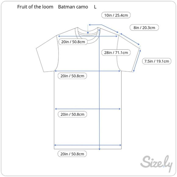 Batman Brown Camo Fruit of the loom T Shirt Sz L - Picture 10 of 10